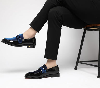 Men's Tuxedo Patent Leather Loafers Dress Wedding Shoes