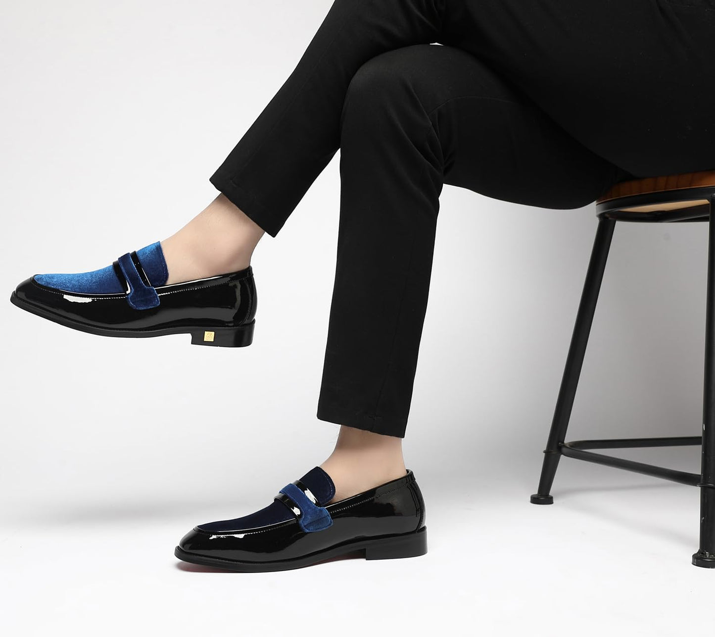 Men's Tuxedo Patent Leather Loafers Dress Wedding Shoes