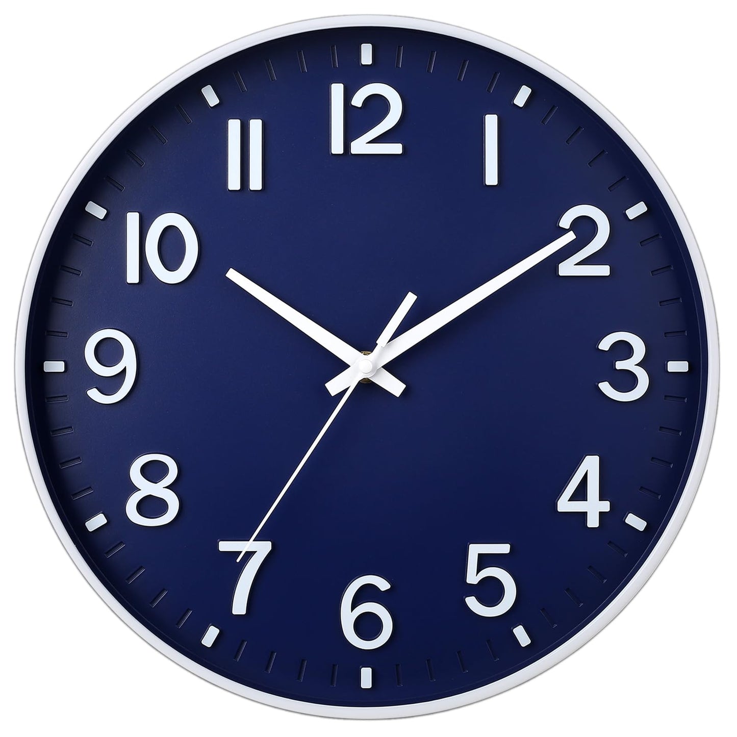 HZDHCLH Wall Clocks Battery Operated,Wall Clock Green,8 inch Wall Clock Silent Non Ticking Modern 3D Numbers for Kitchen Bedroom Living Room Office Classroom Decor