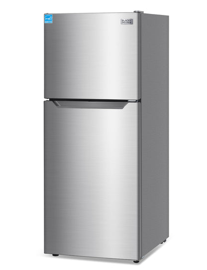 BLACK+DECKER 16.4 Cu. Ft. Top Mount Refrigerator with Freezer, 2 Door Refrigerator with Top Freezer and Separate Temperature Controls, Auto Defrost, BR1640KW, White