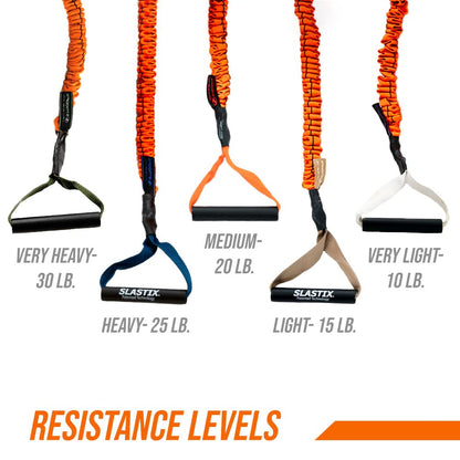 Stroops Slastix Toner Resistance Bands with Handles | Safe Sleeve Exercise Bands for Strength Training, Full Body Workouts, and Home Gym Fitness