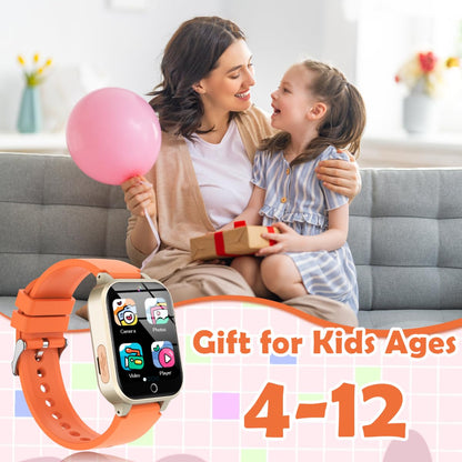 Luyiilo Smart Watch for Kids, with 26 Puzzle Games, Touch Screen, HD Camera, Alarm Clock, Toys for Ages 4-12 Years Old.Birthday Gift for Boys Girls (Blue)