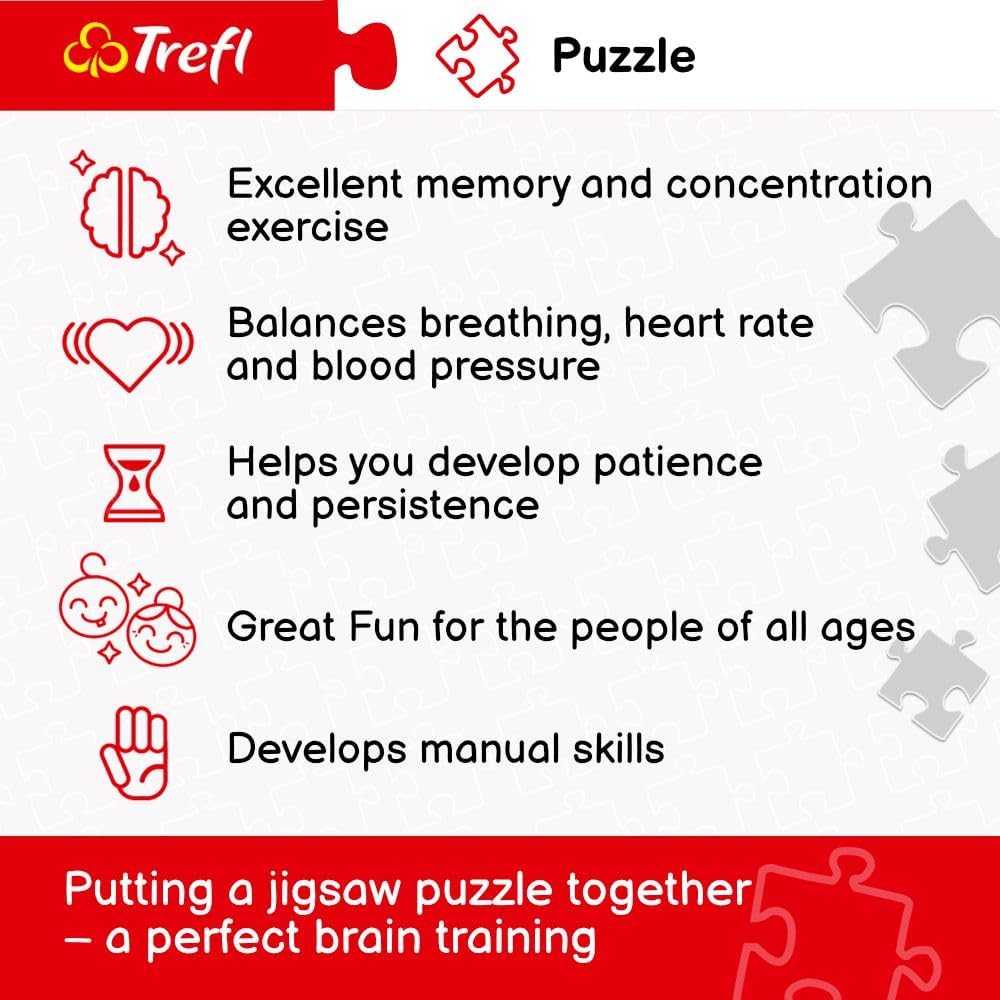 Trefl Summer Residence 6000 Piece Jigsaw Puzzle Red 54"x38" Print, DIY Puzzle, Large Jigsaw Full of Details, Creative Fun, Classic Jigsaw for Adults and Children from 14 Years Old