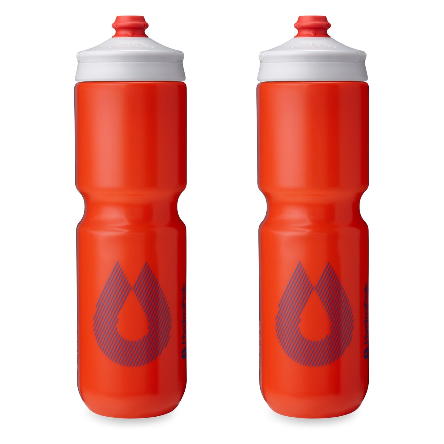 HydraPak Breakaway Surge Lightweight Bike Water Bottle 2-Pack (20oz, 25oz, 30oz) - High Flow, Cycling & Sports Squeeze Bottle