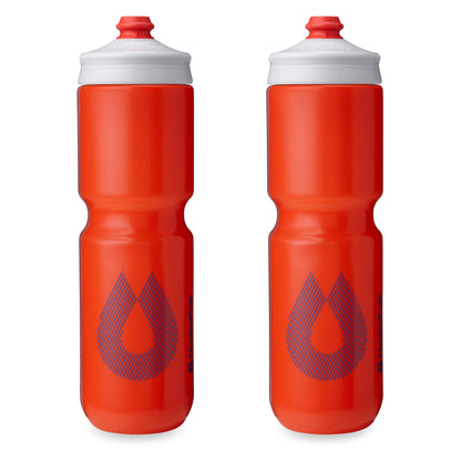 HydraPak Breakaway Surge Lightweight Bike Water Bottle 2-Pack (20oz, 25oz, 30oz) - High Flow, Cycling & Sports Squeeze Bottle