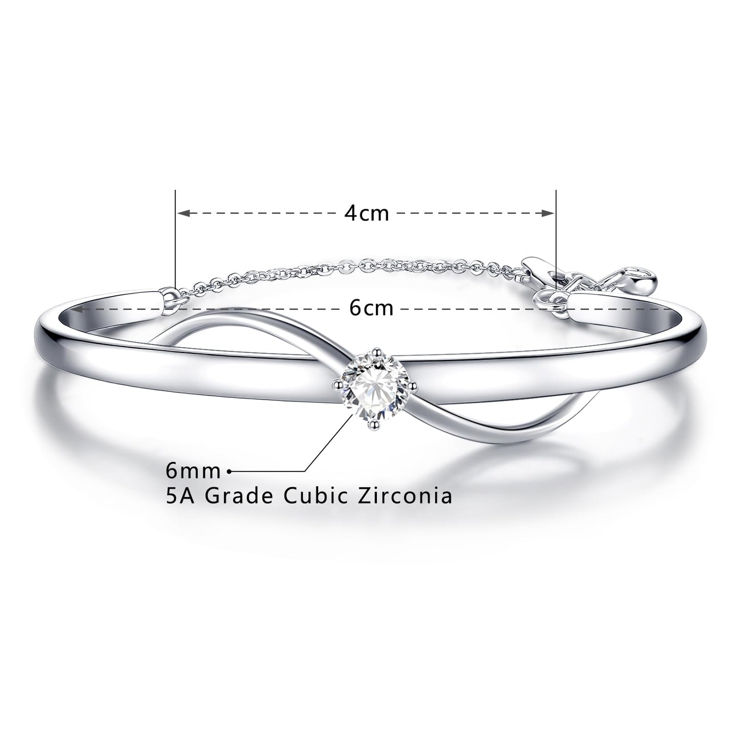 Infinity Bracelets for Women Two-tone 18K Gold Plated Adjustable Minimalist Bangle Jewelry Gifts for Mom Perfect for Anniversary Mother's Day Christmas Valentine's Day