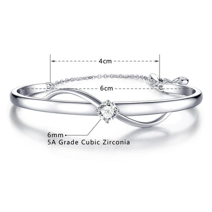 Infinity Bracelets for Women Two-tone 18K Gold Plated Adjustable Minimalist Bangle Jewelry Gifts for Mom Perfect for Anniversary Mother's Day Christmas Valentine's Day