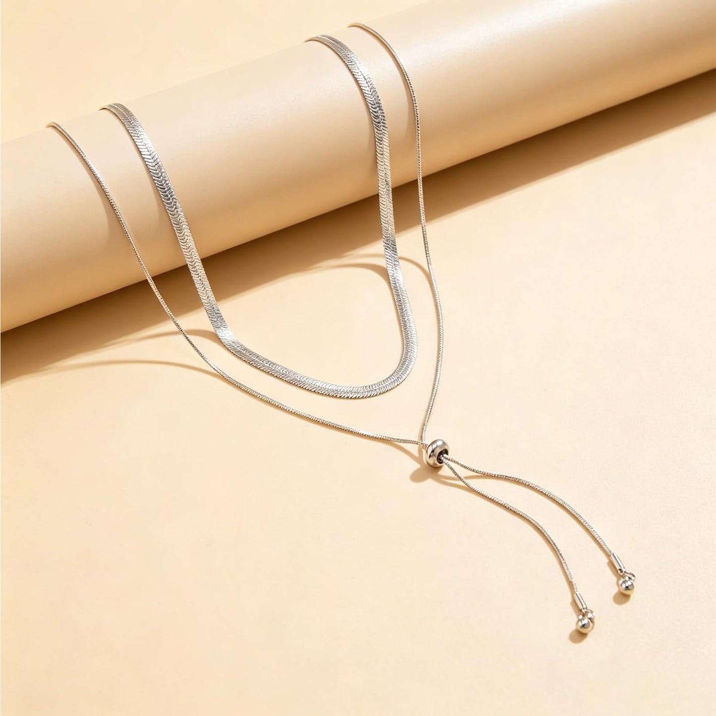 GIGB PBDK Chunky Gold Choker Necklace for Women,Trendy Silver Statement Necklace Long Snake Chain Drop Necklace,Charm Prom Body Jewelry Accessories Gifts