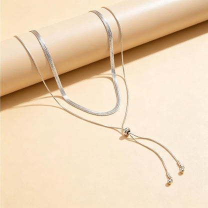GIGB PBDK Chunky Gold Choker Necklace for Women,Trendy Silver Statement Necklace Long Snake Chain Drop Necklace,Charm Prom Body Jewelry Accessories Gifts
