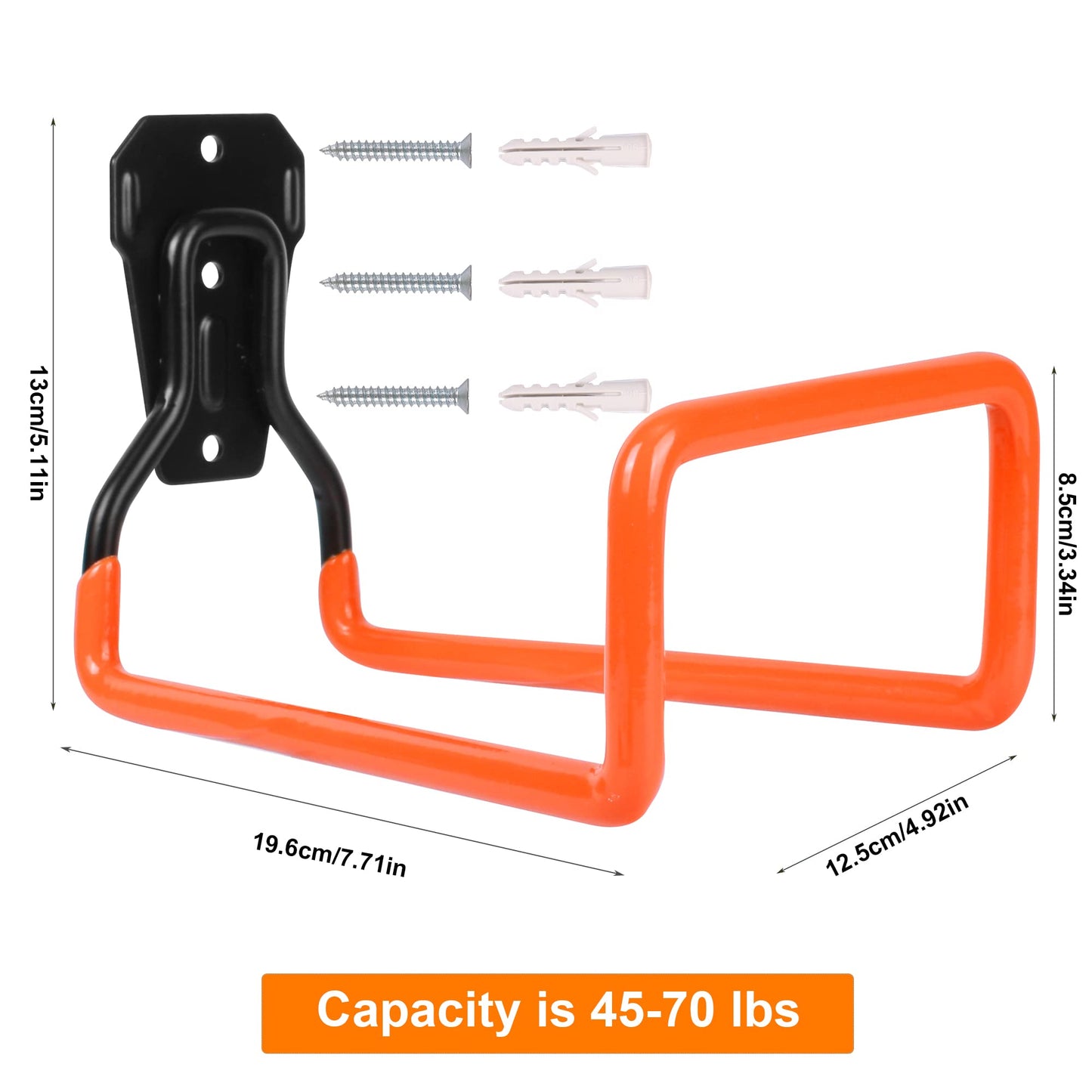 PeoMev Metal Garden Hose Holder - Heavy Duty Hose Hanger Wall Mounted Water Hose Holder for Outside Yard, Sturdy Hose Reel Hose Hooks for Water Hose, Extension Cords