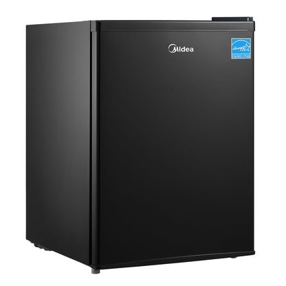 Midea WHS-65LB1 Mini Fridge, 1.6 Cu.ft Energy Star Certified Mini Refrigerator, Adjustable Thermostat, Reversible Door, Low Noise for Dorm, Office, Bedroom, Black