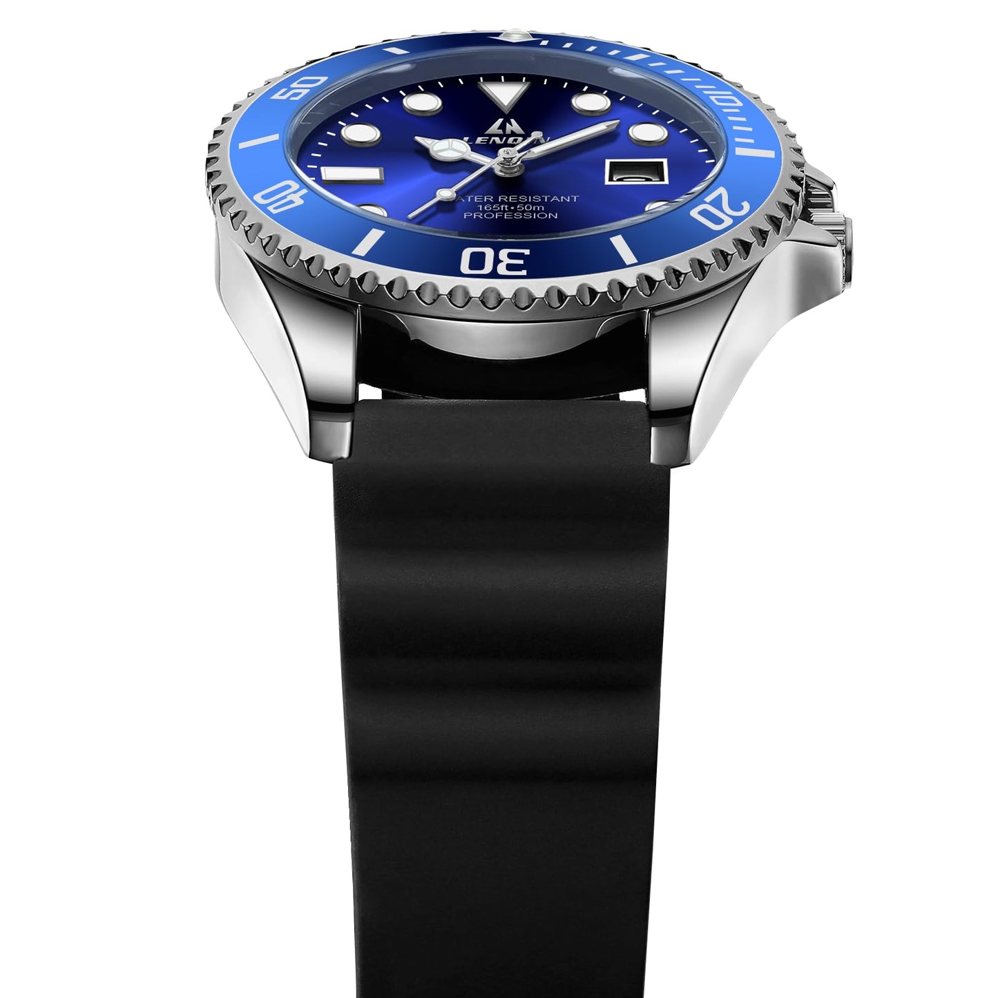 LN LENQIN Mens Watches Stainless Steel Waterproof Analog Quartz Watch for Men with Date Luminous Fashion Wristwatch