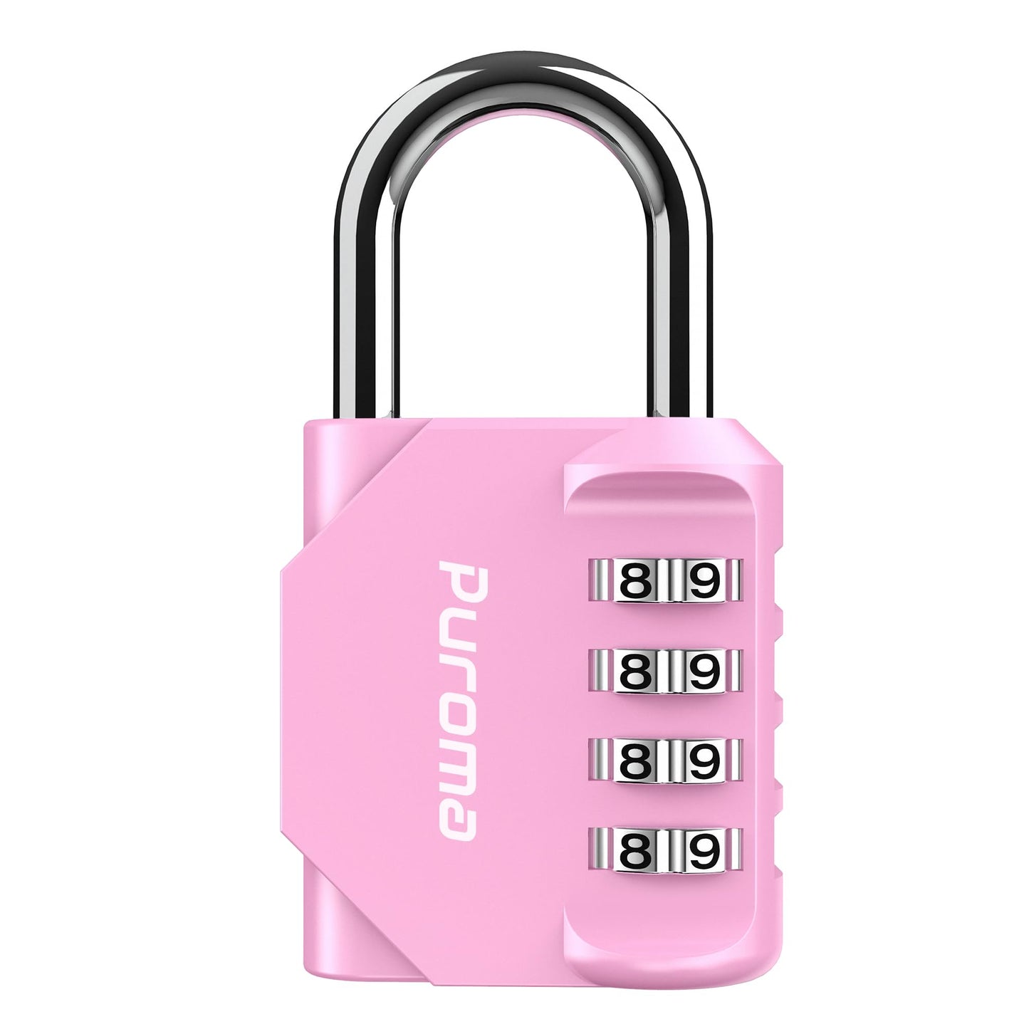Puroma 2 Pack Combination Lock 4 Digit Padlock for School Gym Locker, Sports Locker, Fence, Toolbox, Case, Hasp Storage (Black & Code Window)