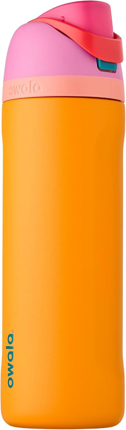 Owala FreeSip Insulated Stainless Steel Water Bottle with Straw, BPA-Free Sports Water Bottle, Great for Travel, 24 Oz, Denim