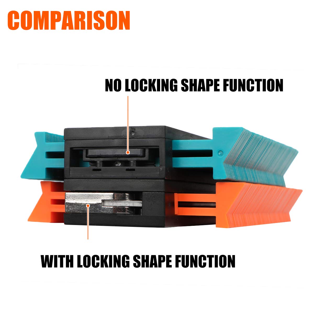Saker Contour Gauge (10Inch) Profile Tool with Adjustable Lock,Gifts for Men Women Father Dad Boyfriend Husband-Precisely Copy Irregular Shape Duplicator-Cool Gadgets for Woodworking Tool Tracing