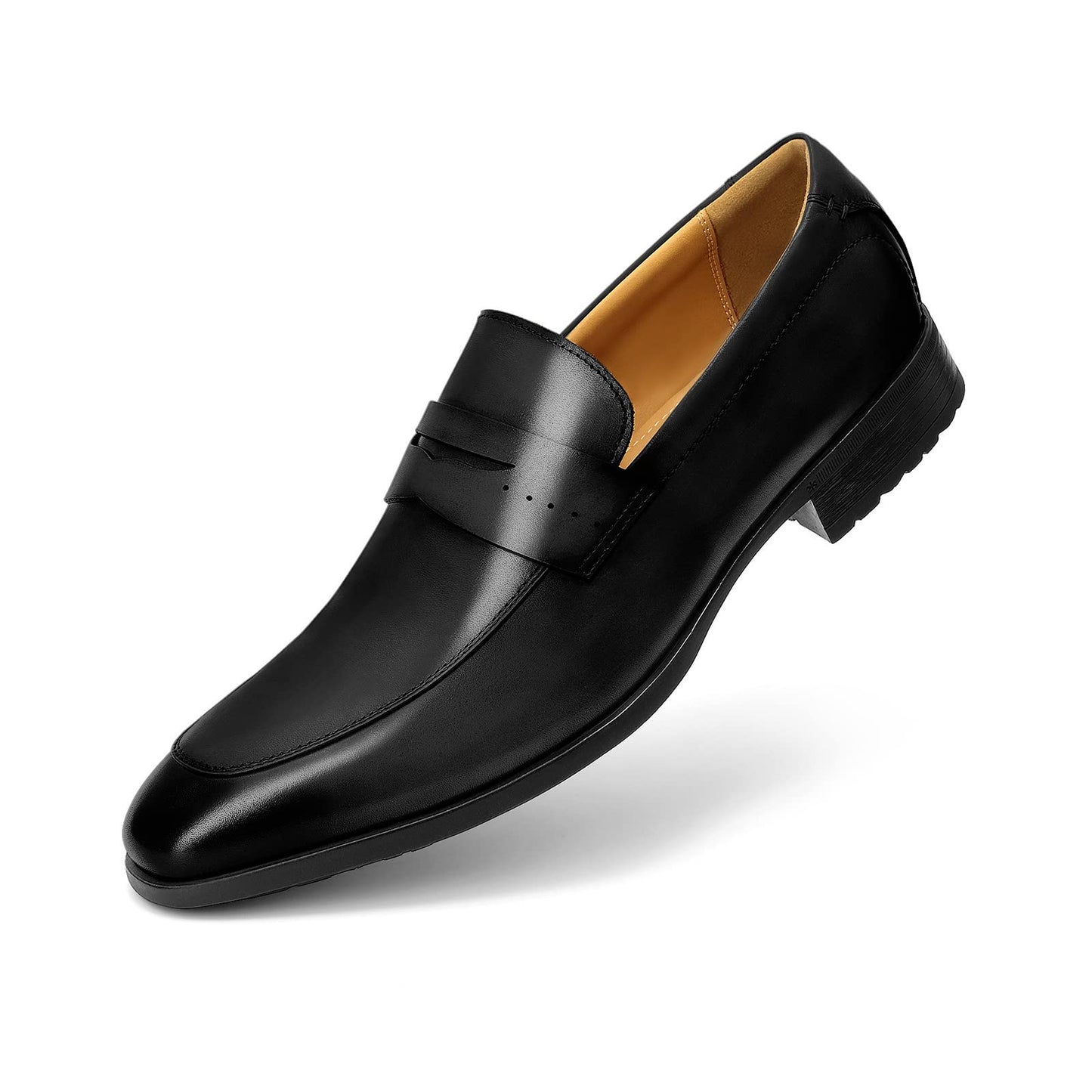Men's Slip on Oxford Dress Shoes Classic Handmade Calfskin Manufacturing More Compact, Choose The Right Size to Modify The Foot Shape