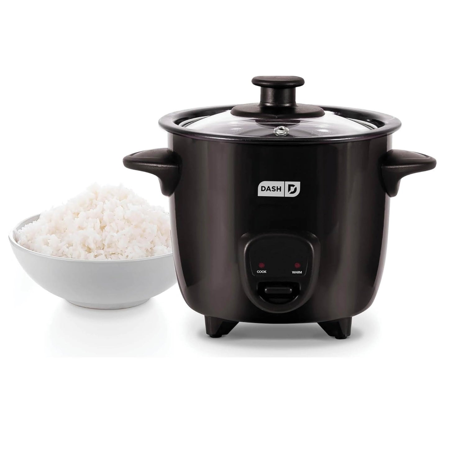Dash Mini Rice Cooker | Small Rice Maker, 2 Cups Cooked / 1 Cup Uncooked, Ceramic Nonstick Removable Pot, Keep Warm Function, Compact and Portable for Dorm, Travel, Single Serve, Aqua