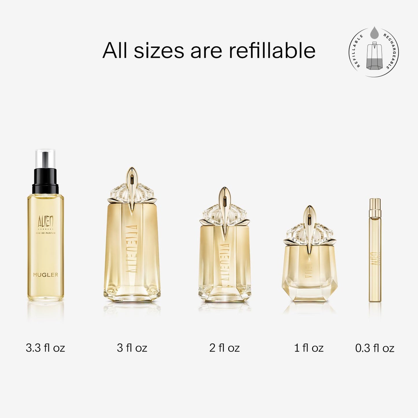 Mugler Alien Goddess - Eau de Parfum - Women's Perfume - Floral & Woody - With Bergamot, Jasmine, and Vanilla - Long Lasting Fragrance