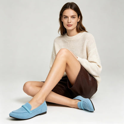 Women's Slip on Flats Shoes Runs Small Faux Suede Ballet Flats Fashion Business Casual Comfortable Flats Dressy Loafers for Women
