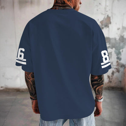 Graphic Tees Men Oversized Streetwear Tshirts for Men Number Los Angeles Print Jerseys Shirt Casual Tee Top