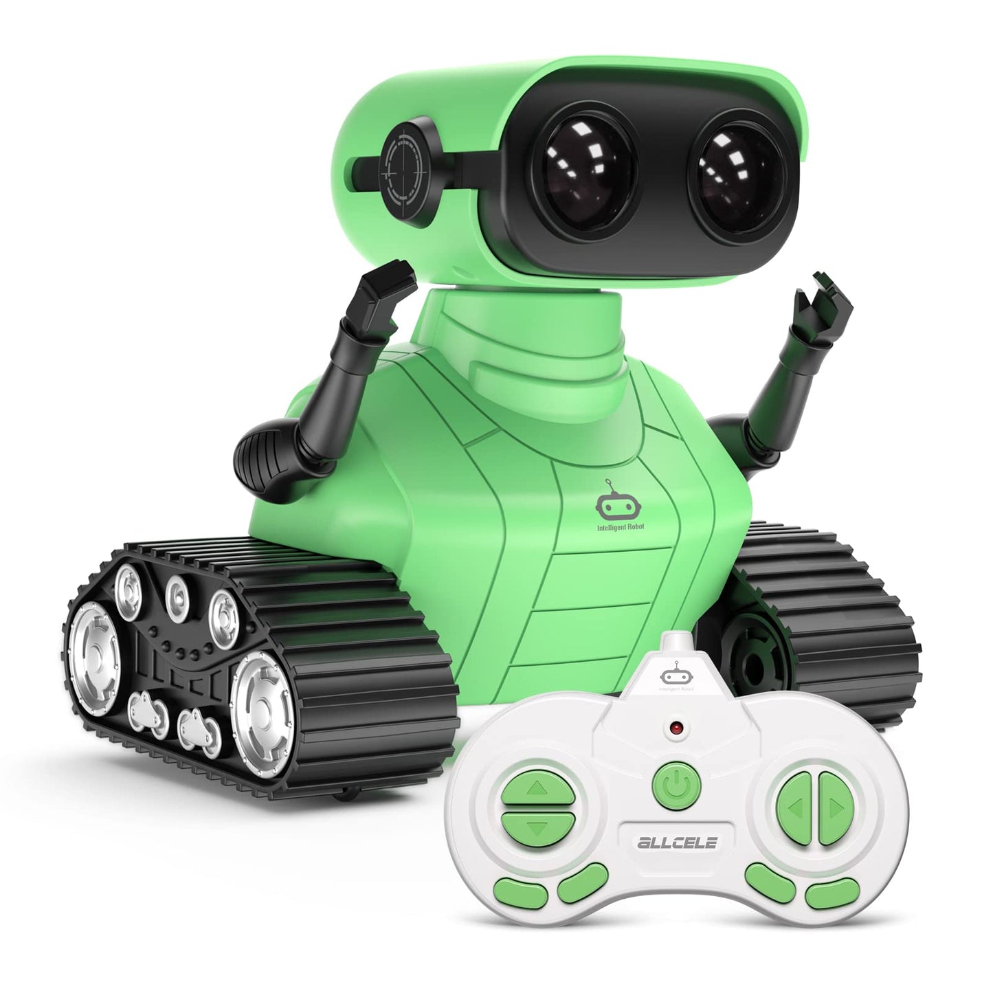 ALLCELE Girls Robot Toy, Rechargeable RC Robot for Kids, Remote Control Toy with Music and LED Eyes, Gift for Children Age 3 Years and Up - Pink