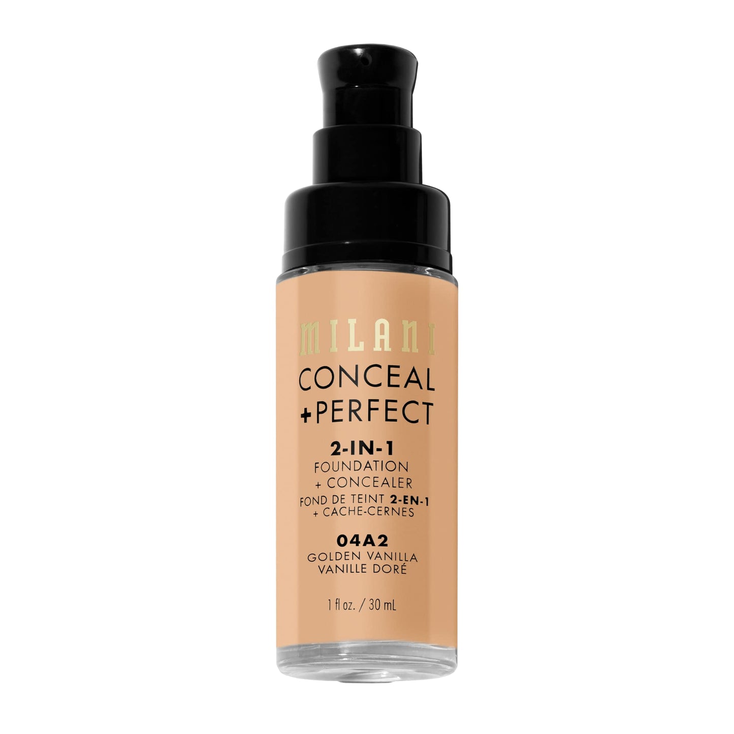 Milani Conceal + Perfect 2-in-1 Foundation + Concealer for a Flawless Complexion, Under Eye Corrector, Cover Redness and Imperfections, Waterproof and Sweatproof - 05A-Natural Beige