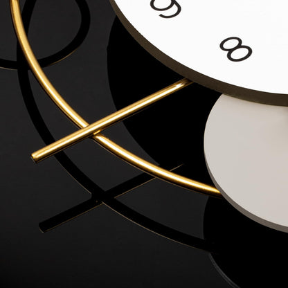 Wall Clock Decorative Large Modern Wall Clock Silent Non-Ticking Battery Operated Gold Unique Pendulum Clock for Living Room,Bedroom,Office,Kitchen,Bathroom,Wall Decor 13.8x21.9in