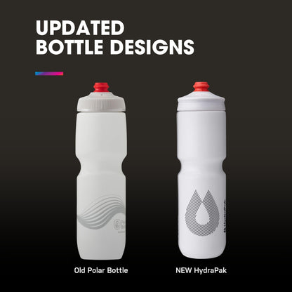 HydraPak Breakaway Surge Lightweight Bike Water Bottle 2-Pack (20oz, 25oz, 30oz) - High Flow, Cycling & Sports Squeeze Bottle