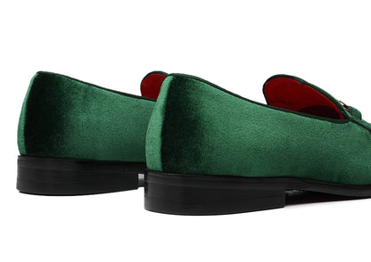 Men's Velvet Loafers Wedding Party Prom Homecoming Shoes