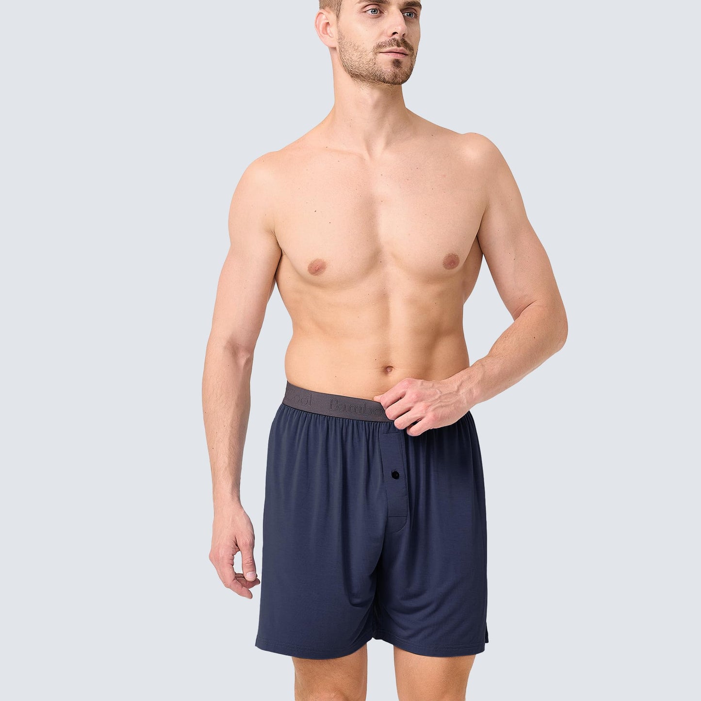 BAMBOO COOL Men's Pajama bottoms Lounge Sleep Shorts Soft Comfortable Breathable Pajamas Shorts with Pockets 2 Pack