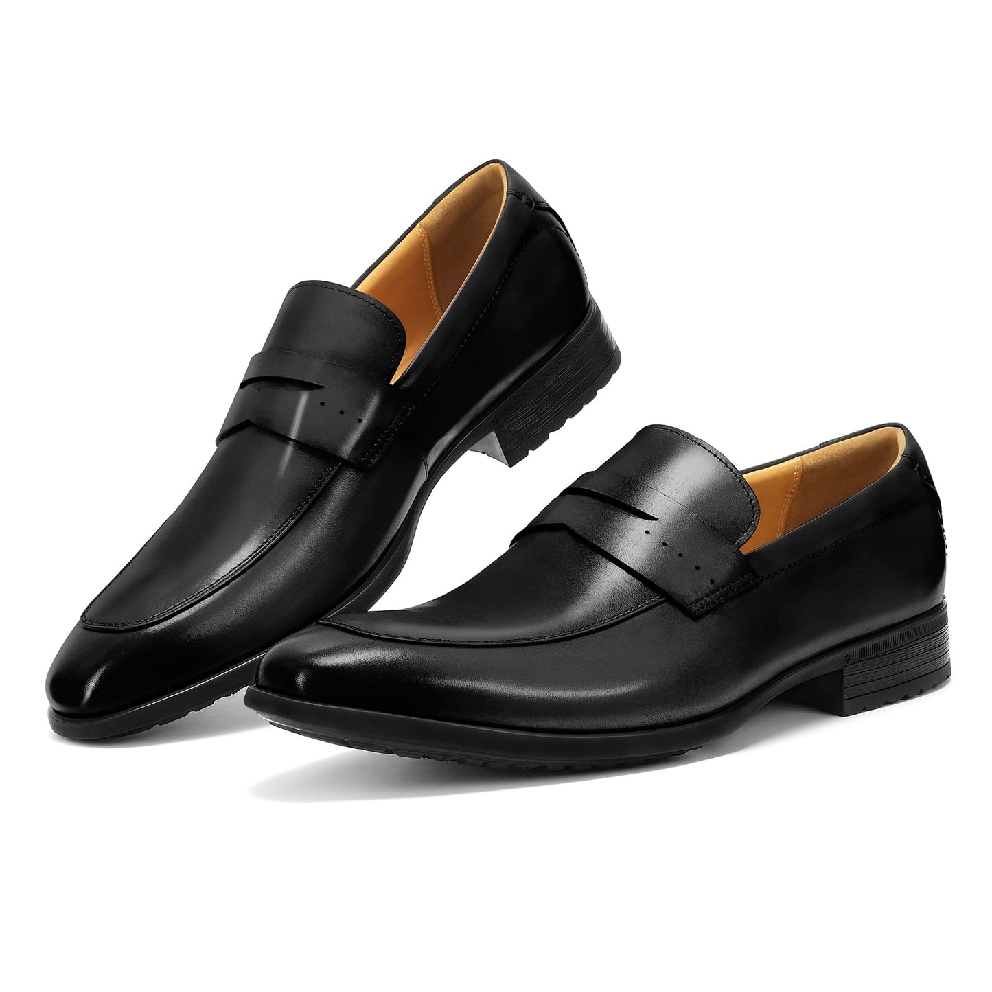 Men's Slip on Oxford Dress Shoes Classic Handmade Calfskin Manufacturing More Compact, Choose The Right Size to Modify The Foot Shape