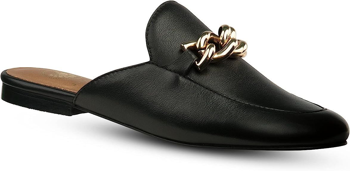 JATAREA Women's Flat Mules | Round Toe Genuine Printed Leather Slip-Ons for Any Summer Outing Shoes