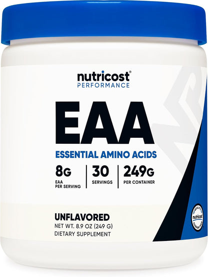 Nutricost EAA Powder 30 Servings (Fruit Punch) - Essential Amino Acids - Non-GMO, Gluten Free, Vegetarian Friendly (Pack of 2)