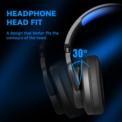Jimonyer Gaming Headset for PS5 PS4 Xbox Series X|S PC Switch, 7.1 Surround Sound Over Ear Headphones with Noise Canceling Mic, RGB LED Light, Soft Memory Earmuffs Headset for Gaming or Work (Blue)