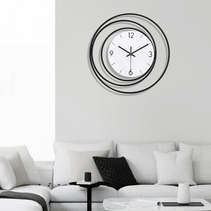 Dankeit Decorative Wall Clock,Silent Non-Ticking Quality Quartz Movement Battery Operated,Large Wall Clocks for Living Room Kitchen Home Bathroom Bedroom Wall Decor,16x16inch,White