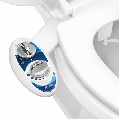 LUXE Bidet NEO 120 - Single Nozzle, Self-Cleaning, Non-Electric Bidet Attachment for Toilet Seat, Adjustable Water Pressure, Rear Wash (White)