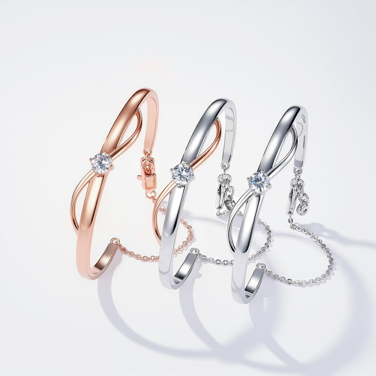 Infinity Bracelets for Women Two-tone 18K Gold Plated Adjustable Minimalist Bangle Jewelry Gifts for Mom Perfect for Anniversary Mother's Day Christmas Valentine's Day