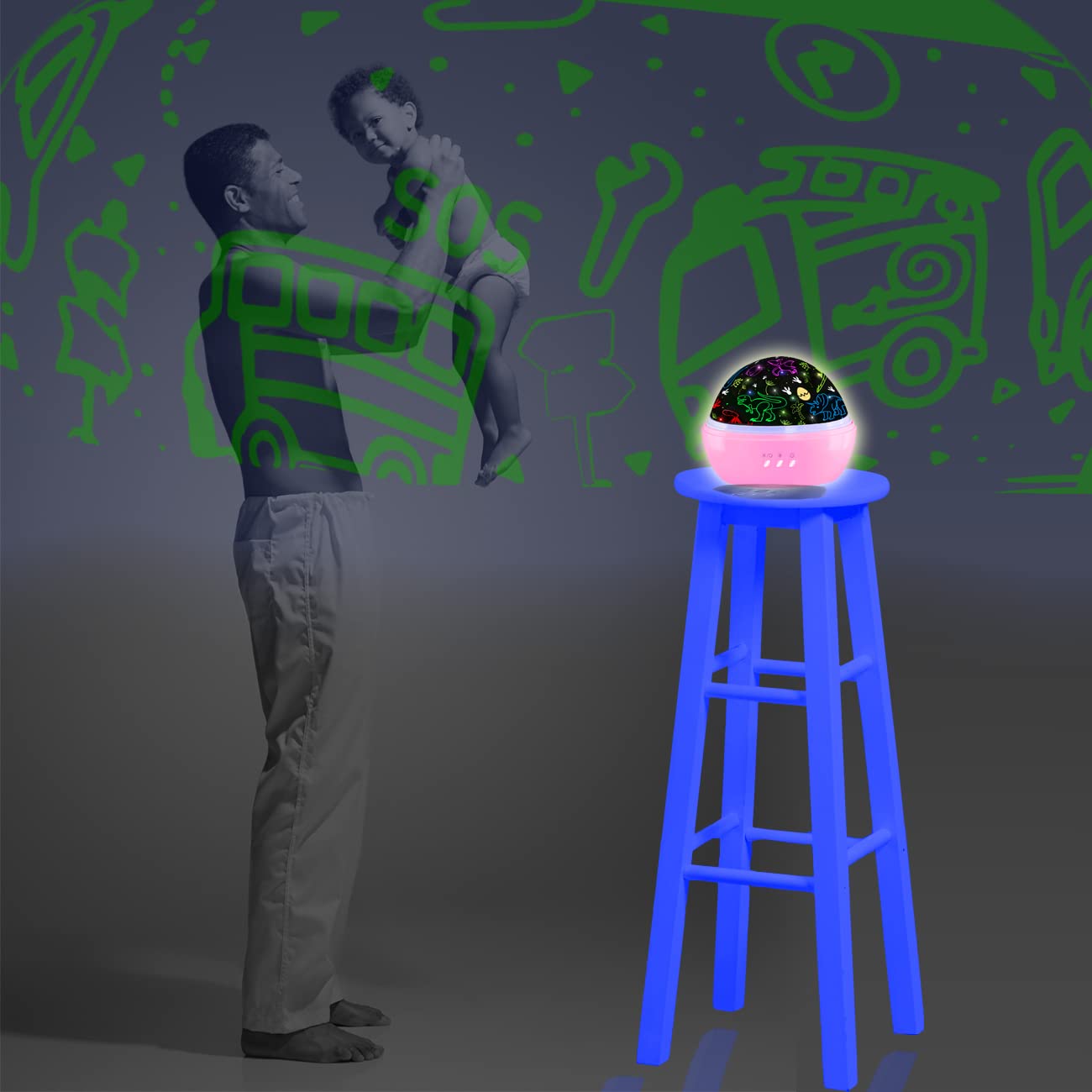 Dinosaur Night Light Toys for 3-8 Year Old Boys,2 in 1 Dino Projection for 2-10 Year Kids,Boys Girls Gifts,Suitable for Chirstmas Xmax Easter Birthday