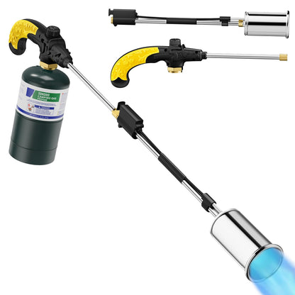 Sondiko Propane Torch Weed Burner, High Output Weed Torch Flamethrower, 30" Detachable Long Arm Heavy Duty Blow Torch For Garden, Wood, Ice, Snow, Melting(PROPANE TANK NOT INCLUDED)