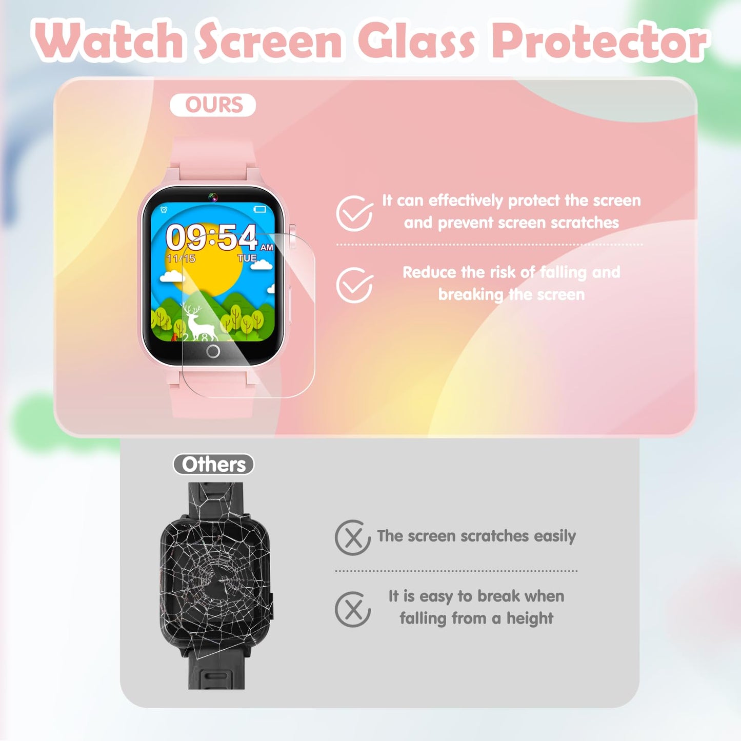 Luyiilo Smart Watch for Kids, with 26 Puzzle Games, Touch Screen, HD Camera, Alarm Clock, Toys for Ages 4-12 Years Old.Birthday Gift for Boys Girls (Blue)