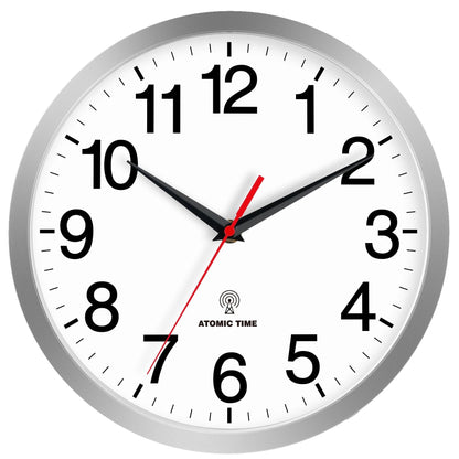 Rohioue Wall Clock Modern 8 Inch Battery Operated Silent Non Ticking Small Analog Clock for Living Room Office Home Bedroom Kitchen Bathroom(Black)
