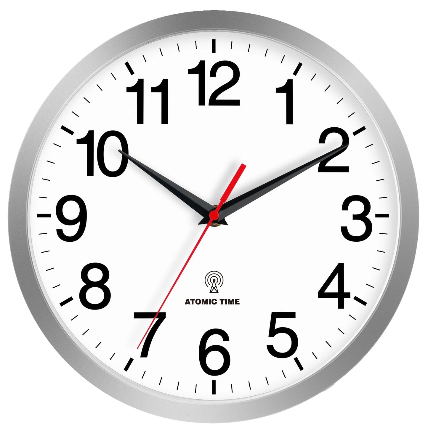 Rohioue Wall Clock Modern 8 Inch Battery Operated Silent Non Ticking Small Analog Clock for Living Room Office Home Bedroom Kitchen Bathroom(Black)