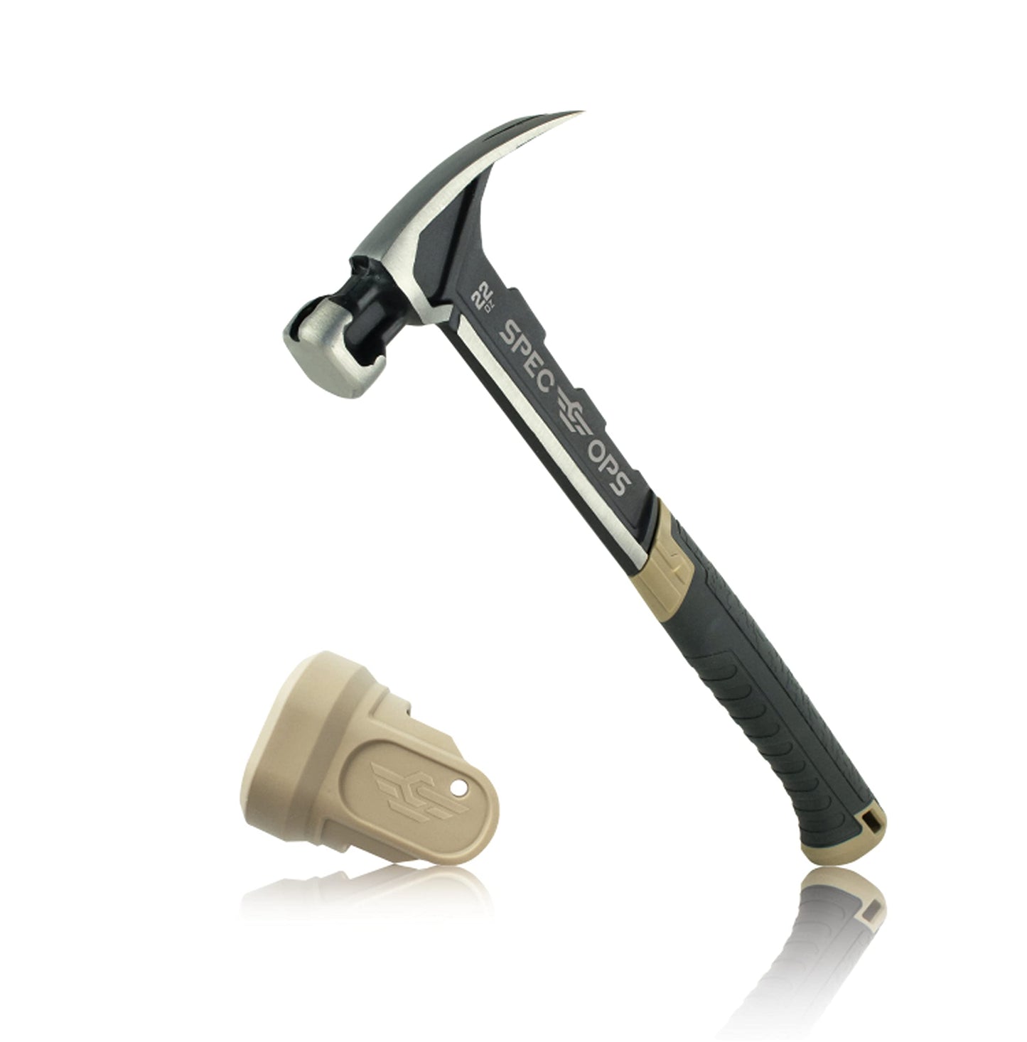 Spec Ops Tools Framing Hammer for Carpentry & Demolition, Magnetic Nail Holder, Rip Claw, Milled Face 22 Oz