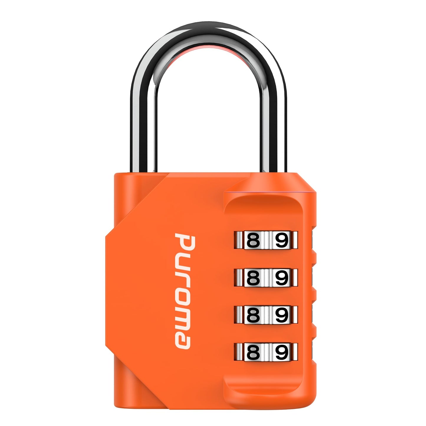 Puroma 2 Pack Combination Lock 4 Digit Padlock for School Gym Locker, Sports Locker, Fence, Toolbox, Case, Hasp Storage (Black & Code Window)