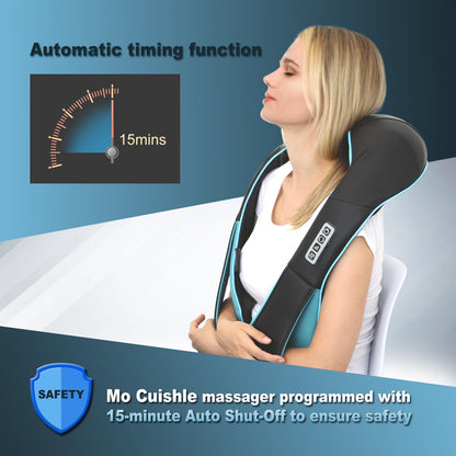 Mo Cuishle Women Men Gifts, Shiatsu Back Shoulder and Neck Massager with Heat, Electric Deep Tissue 4D Kneading Massage, Best Gifts for Mom Dad Wife Husband her Him, Christmas, Birthday (NOT Cordless)