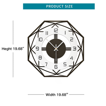 Modern Wall Clocks for Living Room Decor 12in Black Wall Clock Silent Non-Ticking Quartz Battery Operated for Office Kitchen Bedroom Bathroom Minimalist Small Clock Decoration Easy to Read