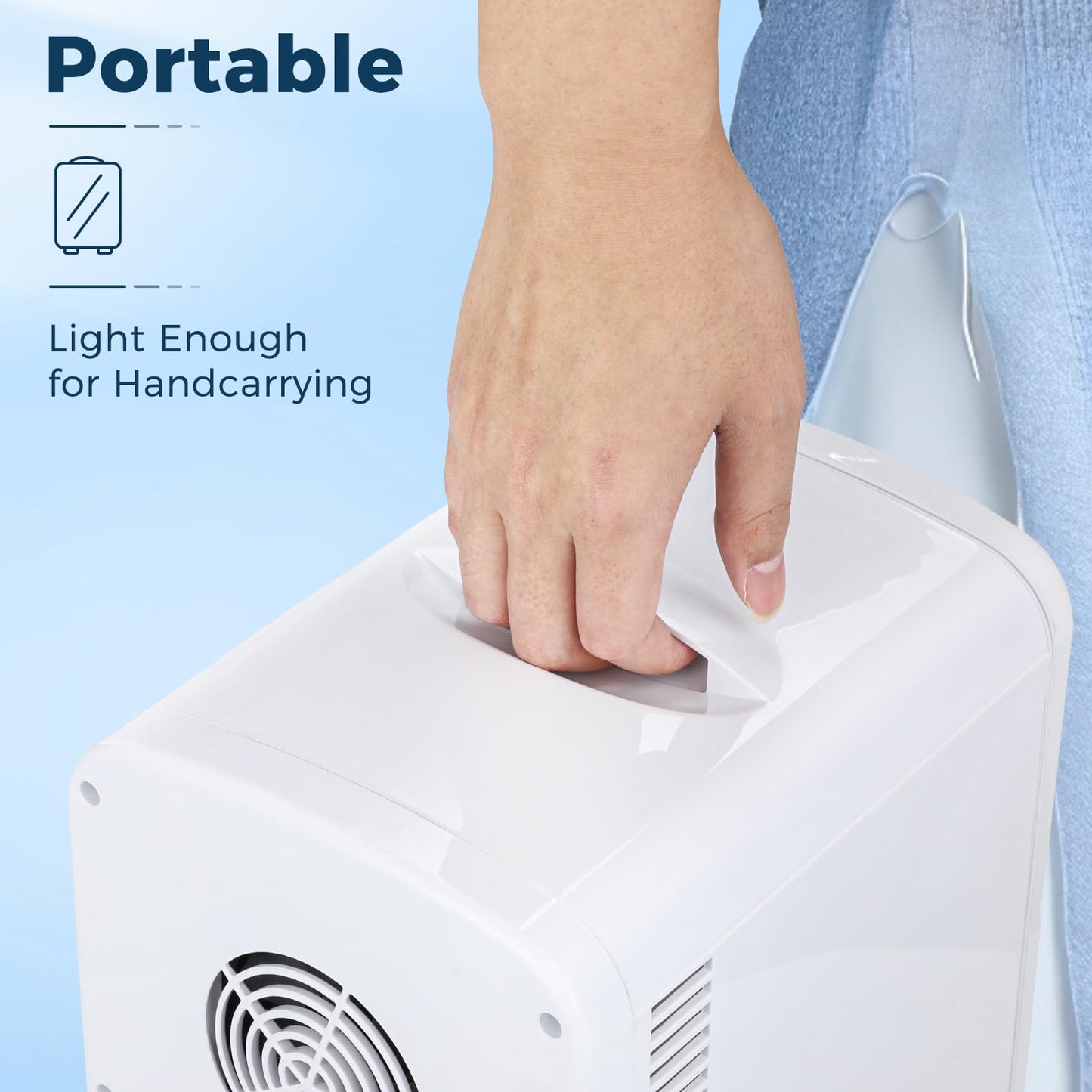 Antarctic Star Compact Refrigerator, Portable Mini Fridge, Skin Care 4L Capacity/6 Cans, for Bedroom, Car, Office & Dorm, Small Cooler for Cosmetics, Beverage and Food, Black