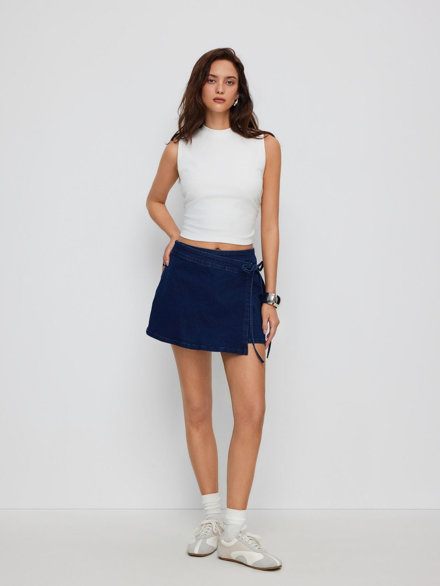 CIDER Womens Tank Tops Sleeveless High Neck Ruched Crop Tops Going Out Casual Basic Ribbed Shirt Summer Fashion Clothing