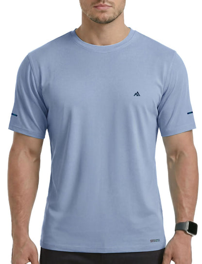 Cooling Bamboo Viscose T-Shirt for Men, Moisture Wicking Lightweight Quick Dry Workout Tee for Hot Weather