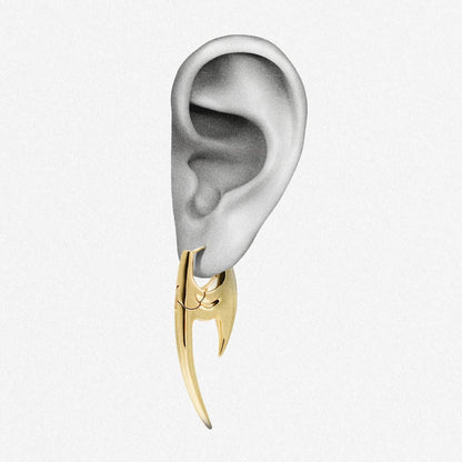 PUNKYOUTH Sharp Line Fluid Curve Earrings 18G 1mm Piercing Jewelry Edgy Minimalist Modern Claw Spike Huggie Hoop Dangle Drop For Women Men Polished Statement Everyday Wear Fashion Accessories
